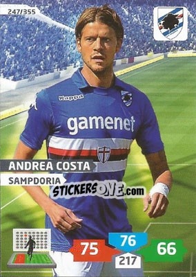 Sticker Andrea Costa - Calciatori 2013-2014. Adrenalyn XL n. 247 - Panini