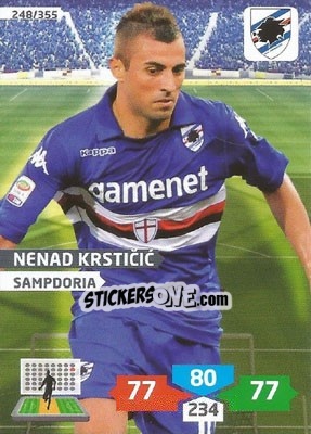 Sticker Nenad Krsticic - Calciatori 2013-2014. Adrenalyn XL n. 248 - Panini