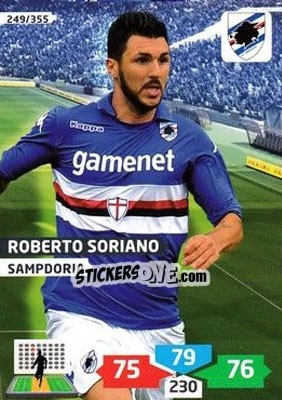 Sticker Roberto Soriano - Calciatori 2013-2014. Adrenalyn XL n. 249 - Panini