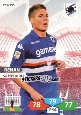 Sticker Renan - Calciatori 2013-2014. Adrenalyn XL n. 251 - Panini