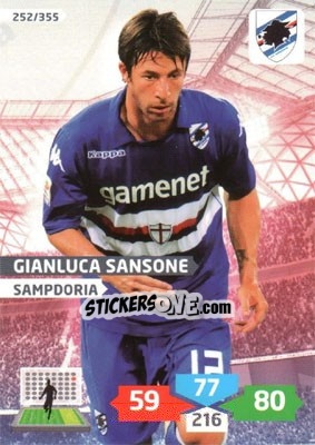 Sticker Gianluca Sansone - Calciatori 2013-2014. Adrenalyn XL n. 252 - Panini