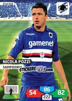 Sticker Nicola Pozzi - Calciatori 2013-2014. Adrenalyn XL n. 254 - Panini