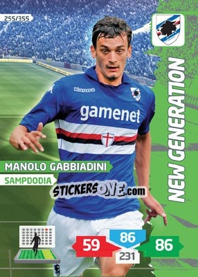 Figurina Manolo Gabbiadini - Calciatori 2013-2014. Adrenalyn XL - Panini
