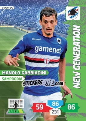 Sticker Manolo Gabbiadini - Calciatori 2013-2014. Adrenalyn XL n. 255 - Panini