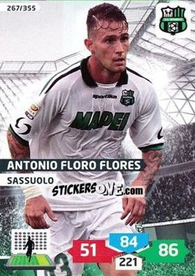 Sticker Antonio Floro Flores - Calciatori 2013-2014. Adrenalyn XL n. 267 - Panini