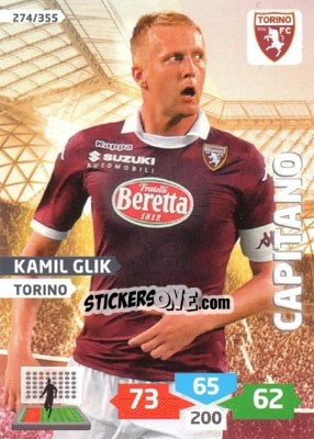Sticker Kamil Glik - Calciatori 2013-2014. Adrenalyn XL - Panini