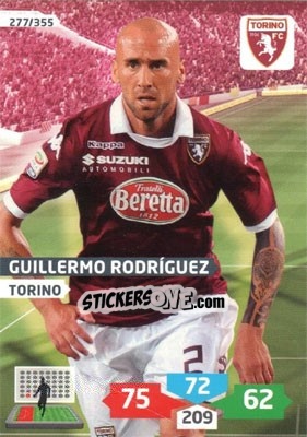 Sticker Guillermo Rodriguez - Calciatori 2013-2014. Adrenalyn XL - Panini