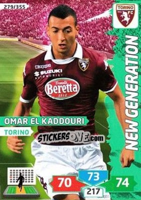 Sticker Omar El Kaddouri - Calciatori 2013-2014. Adrenalyn XL n. 279 - Panini