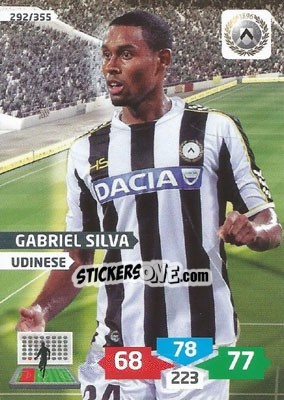 Sticker Gabriel Silva - Calciatori 2013-2014. Adrenalyn XL n. 292 - Panini