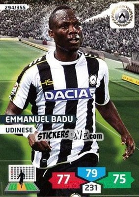 Sticker Emmanuel Badu - Calciatori 2013-2014. Adrenalyn XL n. 294 - Panini