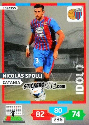 Sticker Nicolás Spolli - Calciatori 2013-2014. Adrenalyn XL n. 304 - Panini