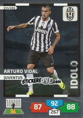 Sticker Arturo Vidal - Calciatori 2013-2014. Adrenalyn XL n. 311 - Panini