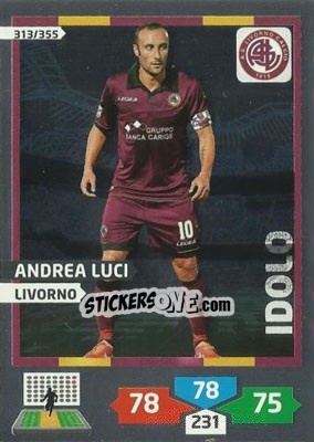 Sticker Andrea Luci - Calciatori 2013-2014. Adrenalyn XL n. 313 - Panini
