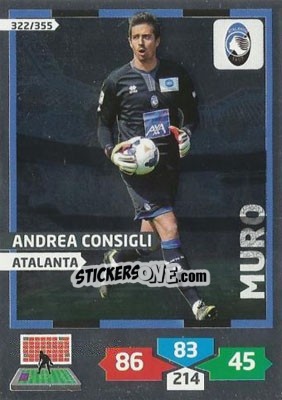 Figurina Andrea Consigli - Calciatori 2013-2014. Adrenalyn XL - Panini