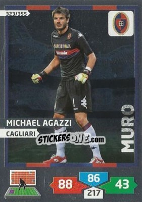 Cromo Michael Agazzi - Calciatori 2013-2014. Adrenalyn XL n. 323 - Panini