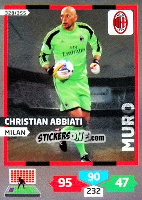 Sticker Christian Abbiati - Calciatori 2013-2014. Adrenalyn XL - Panini