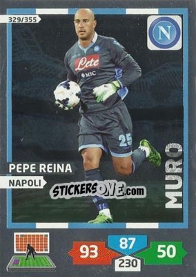 Sticker Pepe Reina - Calciatori 2013-2014. Adrenalyn XL n. 329 - Panini