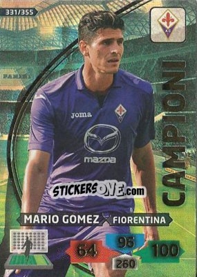 Sticker Mario Gómez - Calciatori 2013-2014. Adrenalyn XL n. 331 - Panini