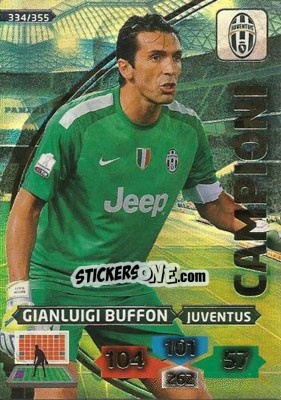 Sticker Gianluigi Buffon - Calciatori 2013-2014. Adrenalyn XL n. 334 - Panini