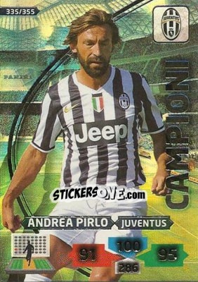 Sticker Andrea Pirlo - Calciatori 2013-2014. Adrenalyn XL n. 335 - Panini