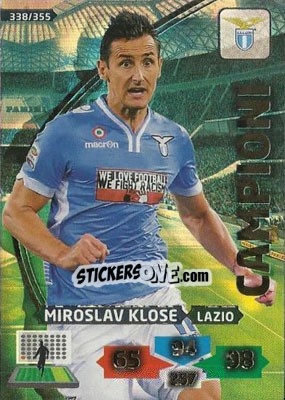 Sticker Miroslav Klose - Calciatori 2013-2014. Adrenalyn XL n. 338 - Panini