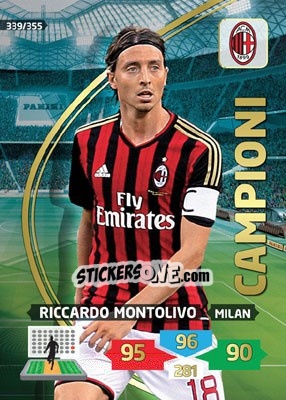 Figurina Riccardo Montolivo - Calciatori 2013-2014. Adrenalyn XL n. 339 - Panini