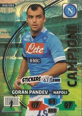 Sticker Goran Pandev - Calciatori 2013-2014. Adrenalyn XL n. 342 - Panini