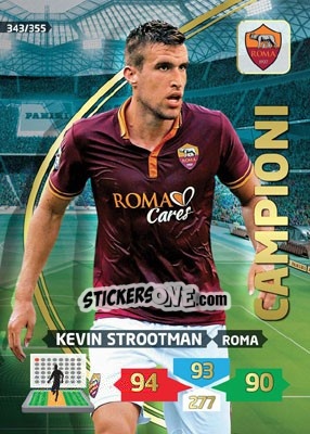 Sticker Kevin Strootman - Calciatori 2013-2014. Adrenalyn XL n. 343 - Panini