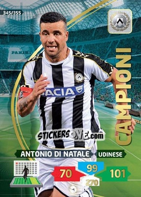 Sticker Antonio Di Natale - Calciatori 2013-2014. Adrenalyn XL n. 345 - Panini