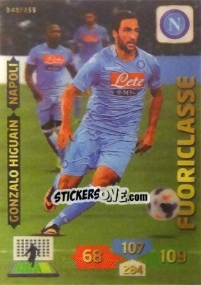 Sticker Gonzalo Higuain - Calciatori 2013-2014. Adrenalyn XL n. 348 - Panini