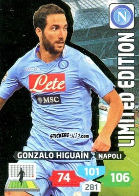 Sticker Gonzalo Higuain - Calciatori 2013-2014. Adrenalyn XL n. LE-GH - Panini