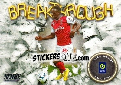 Sticker Folarin Balogun - Score Ligue 1 2022-2023 n. B24 - Panini