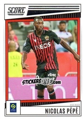 Sticker Nicolas Pepe - Score Ligue 1 2022-2023 n. 137 - Panini
