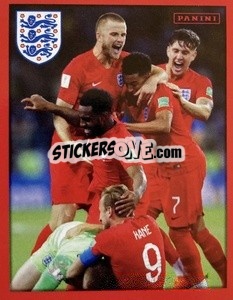 Sticker First ever World Cup penalty shoot-out win - One England n. 147 - Panini