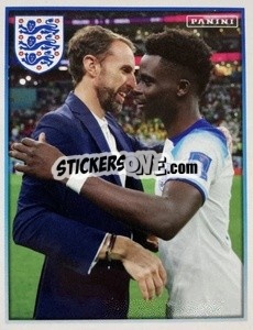 Sticker Gareth Southgate / Bukayo Saka - One England - Panini