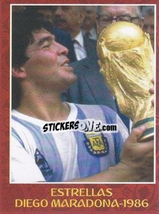 Sticker 1986 - Diego Maradona - Iconos World Cup Rusia 1930-2018 n. 91 - NO EDITOR