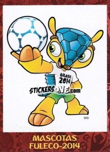 Sticker 2014 - Fuleco - Iconos World Cup Rusia 1930-2018 - NO EDITOR