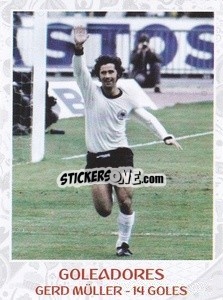 Sticker Gerd Muller - 14 Goles - Iconos World Cup Rusia 1930-2018 - NO EDITOR