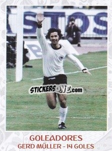 Sticker Gerd Muller - 14 Goles - Iconos World Cup Rusia 1930-2018 n. 130 - NO EDITOR