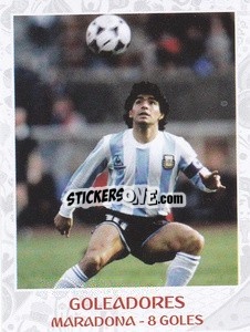 Sticker Maradona - 8 Goles - Iconos World Cup Rusia 1930-2018 n. 137 - NO EDITOR