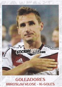 Sticker Miroslav Klose-16 Goles - Iconos World Cup Rusia 1930-2018 n. 128 - NO EDITOR