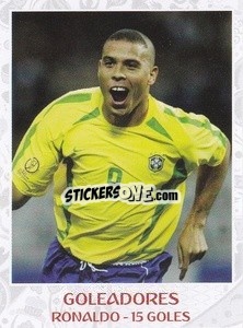 Sticker Ronaldo - 15 Goles - Iconos World Cup Rusia 1930-2018 n. 129 - NO EDITOR