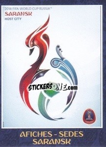 Sticker Saransk - Iconos World Cup Rusia 1930-2018 - NO EDITOR