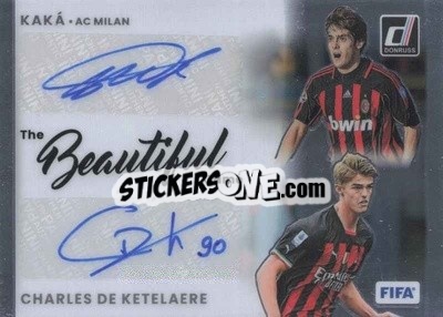 Sticker Charles De Ketelaere / Kaka - Donruss Soccer 2022-2023 n. BGDA-ACM - Panini