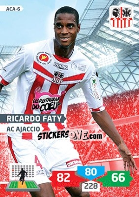Sticker Ricardo Faty - FOOT 2013-2014. Adrenalyn XL n. ACA-6 - Panini