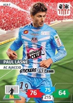 Sticker Paul Lasne - FOOT 2013-2014. Adrenalyn XL n. ACA-7 - Panini