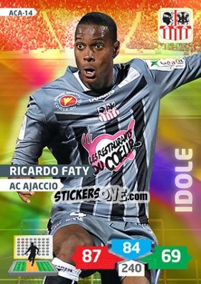 Sticker Ricardo Faty - FOOT 2013-2014. Adrenalyn XL n. ACA-14 - Panini