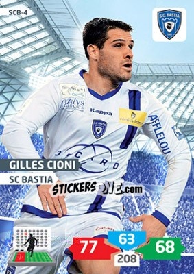 Sticker Gilles Cioni - FOOT 2013-2014. Adrenalyn XL n. SCB-4 - Panini