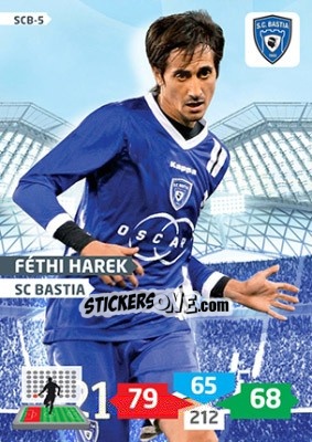 Sticker Féthi Harek - FOOT 2013-2014. Adrenalyn XL n. SCB-5 - Panini
