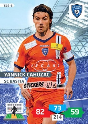 Sticker Yannick Cahuzac - FOOT 2013-2014. Adrenalyn XL - Panini